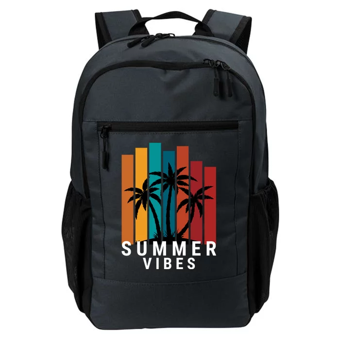 Summer Vibes Retro Palm Tree Daily Commute Backpack