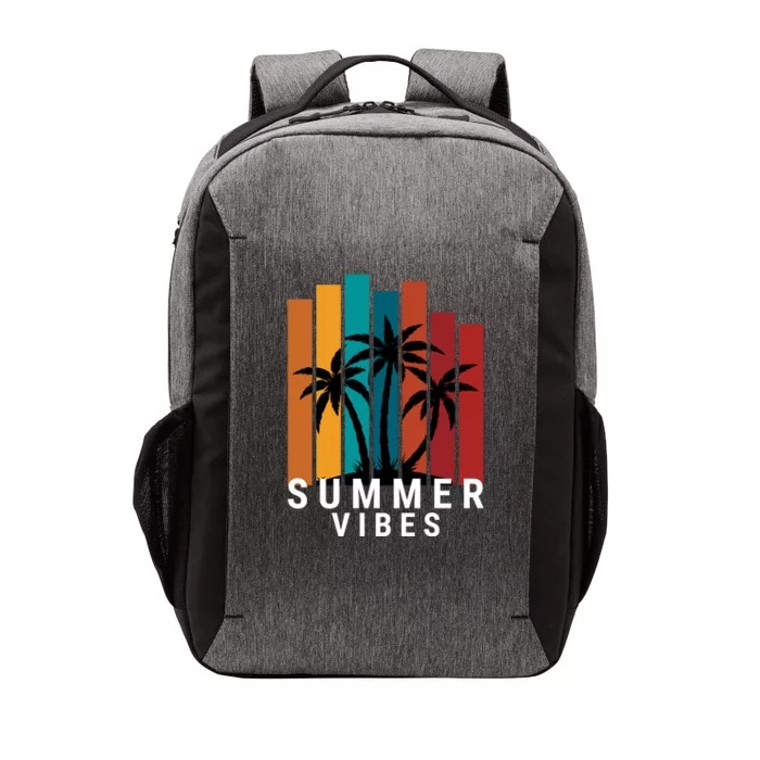 Summer Vibes Retro Palm Tree Vector Backpack