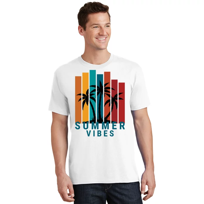 Summer Vibes Retro Palm Tree T-Shirt