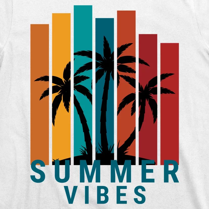 Summer Vibes Retro Palm Tree T-Shirt