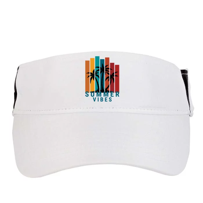 Summer Vibes Retro Palm Tree Adult Drive Performance Visor