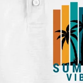 Summer Vibes Retro Palm Tree Dry Zone Grid Performance Polo