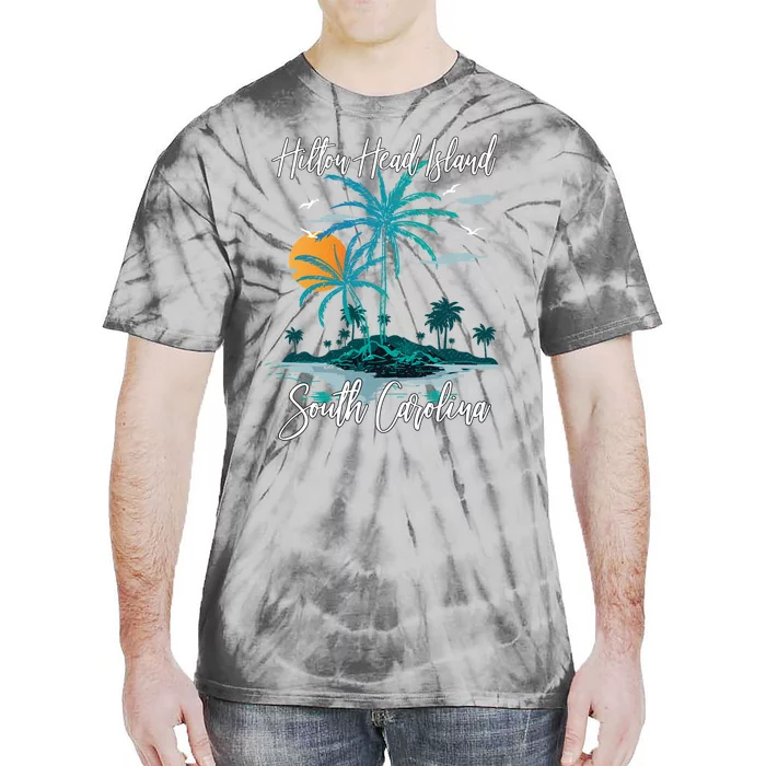 Summer Vacation Retro South Carolina Hilton Head Island Gift Tie-Dye T-Shirt