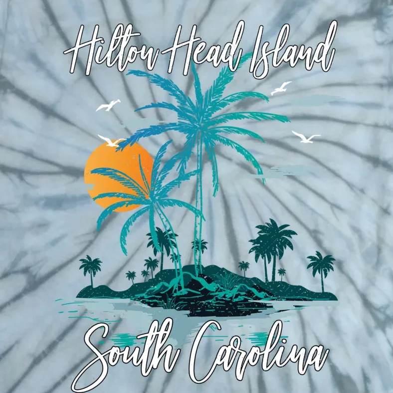 Summer Vacation Retro South Carolina Hilton Head Island Gift Tie-Dye T-Shirt