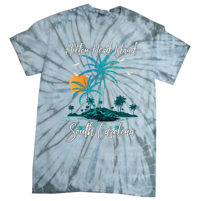 Summer Vacation Retro South Carolina Hilton Head Island Gift Tie-Dye T-Shirt