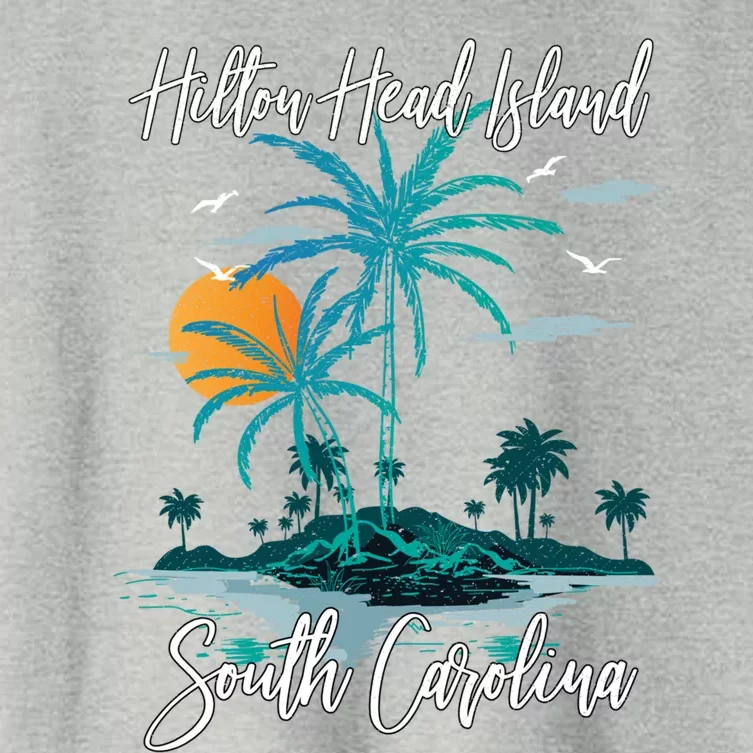 Summer Vacation Retro South Carolina Hilton Head Island Gift Women's Crop Top Tee