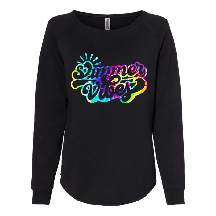 Summer Vibes Retro Colorful Trippy Style Womens California Wash Sweatshirt