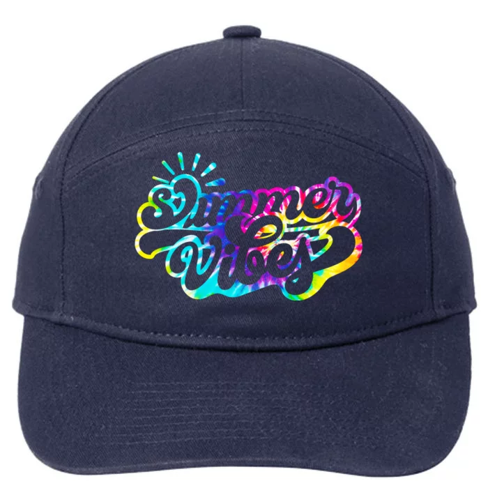 Summer Vibes Retro Colorful Trippy Style 7-Panel Snapback Hat