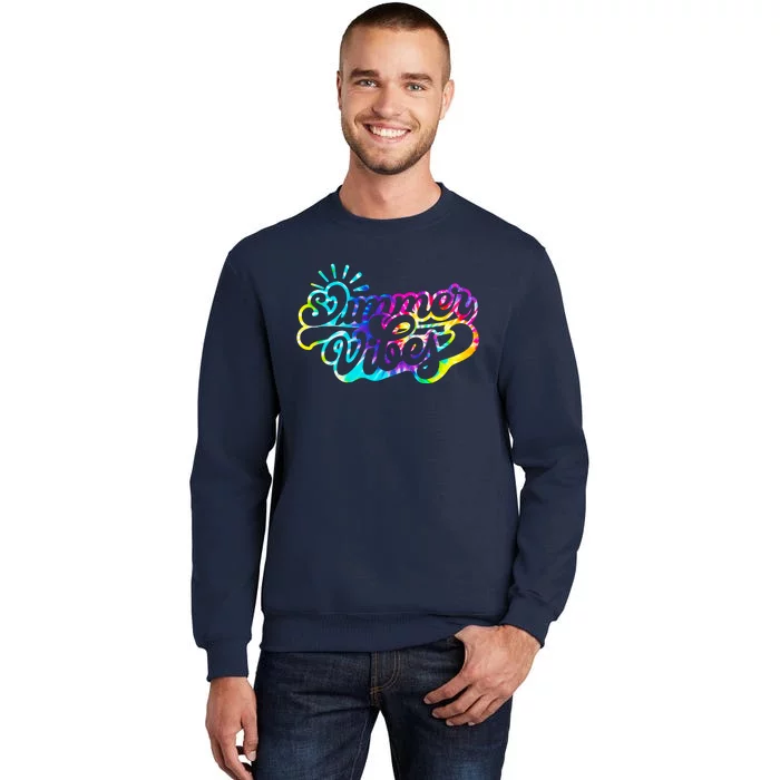 Summer Vibes Retro Colorful Trippy Style Tall Sweatshirt