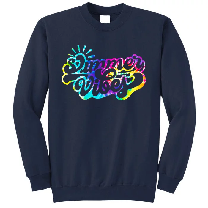 Summer Vibes Retro Colorful Trippy Style Tall Sweatshirt