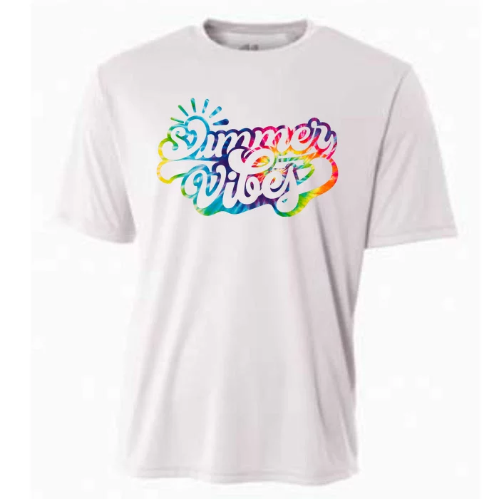 Summer Vibes Retro Colorful Trippy Style Cooling Performance Crew T-Shirt