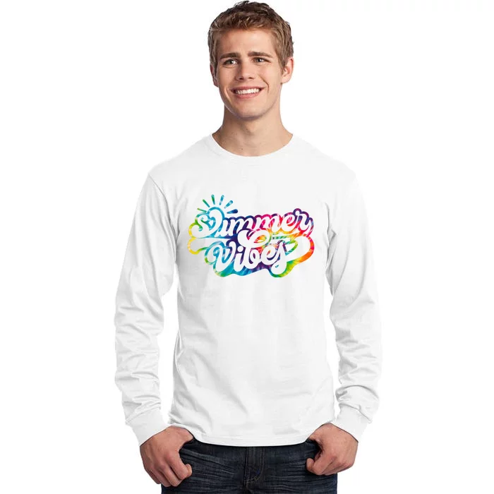 Summer Vibes Retro Colorful Trippy Style Tall Long Sleeve T-Shirt