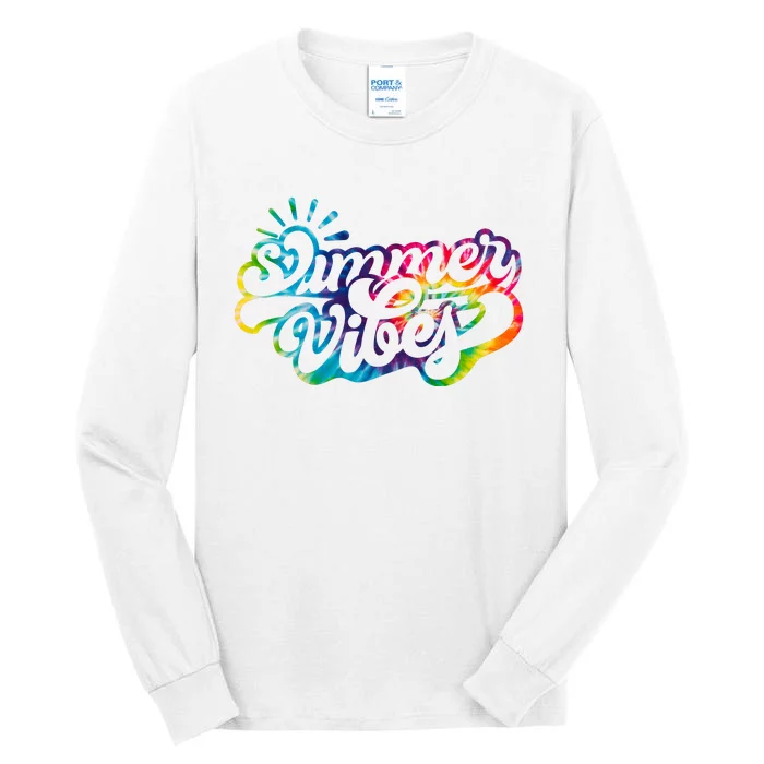 Summer Vibes Retro Colorful Trippy Style Tall Long Sleeve T-Shirt