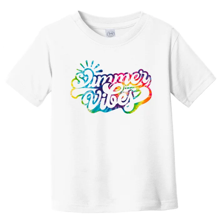 Summer Vibes Retro Colorful Trippy Style Toddler T-Shirt