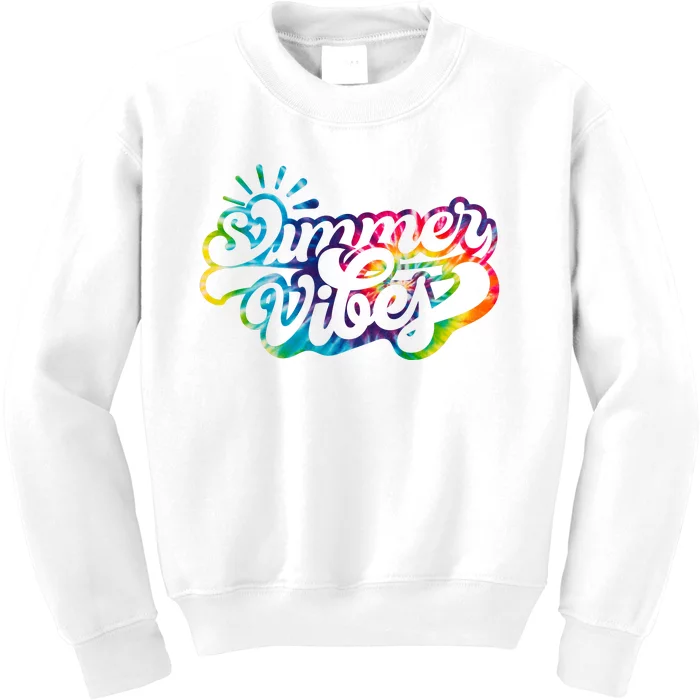 Summer Vibes Retro Colorful Trippy Style Kids Sweatshirt