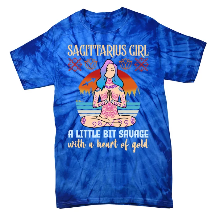 Sagittarius Vintage Retro Zodiac Gift Tie-Dye T-Shirt