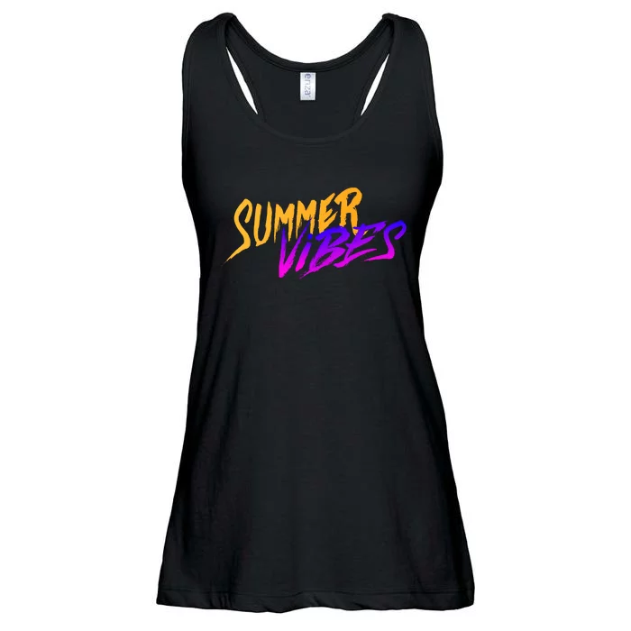 Summer Vibes Retro Ladies Essential Flowy Tank