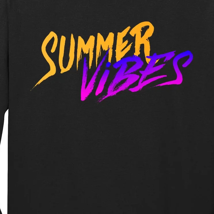 Summer Vibes Retro Tall Long Sleeve T-Shirt