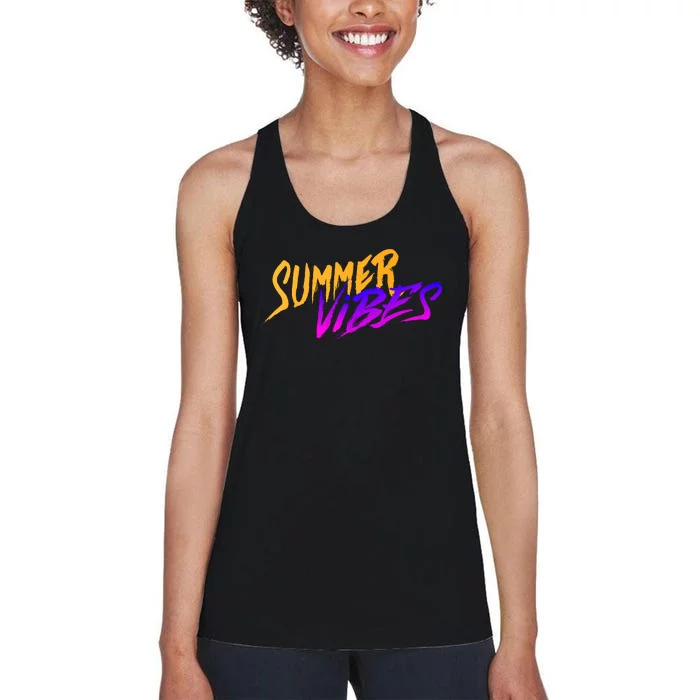 Summer Vibes Retro Women's Racerback Tank