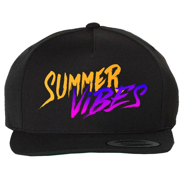 Summer Vibes Retro Wool Snapback Cap