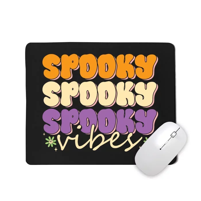 Spooky Vibes Reto Groovy Halloween Gift Mousepad