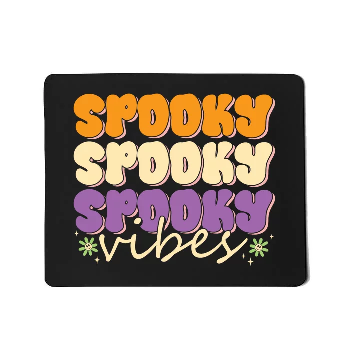 Spooky Vibes Reto Groovy Halloween Gift Mousepad