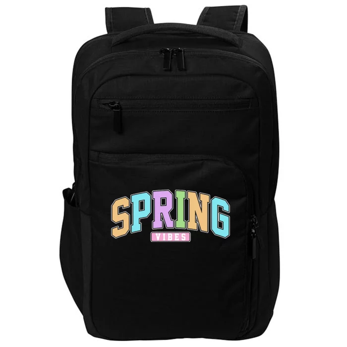 Spring Vibes Retro Varsity Impact Tech Backpack