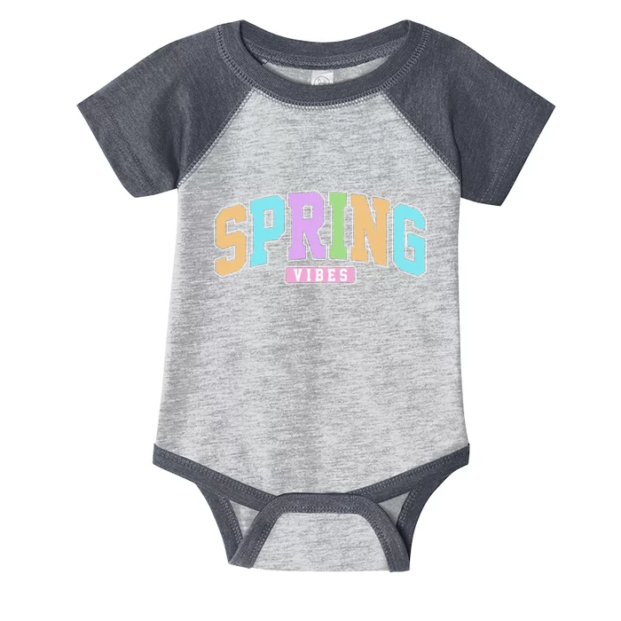 Spring Vibes Retro Varsity Infant Baby Jersey Bodysuit