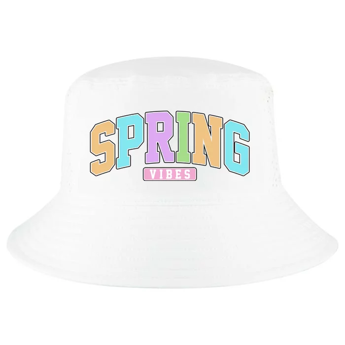 Spring Vibes Retro Varsity Cool Comfort Performance Bucket Hat