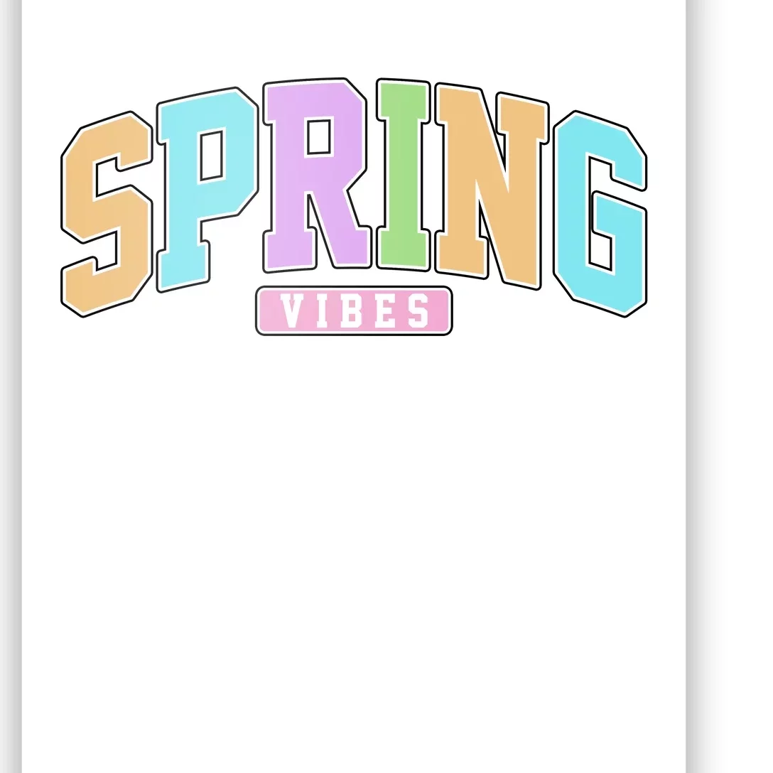 Spring Vibes Retro Varsity Poster