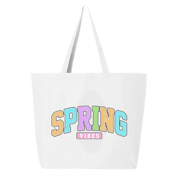 Spring Vibes Retro Varsity 25L Jumbo Tote