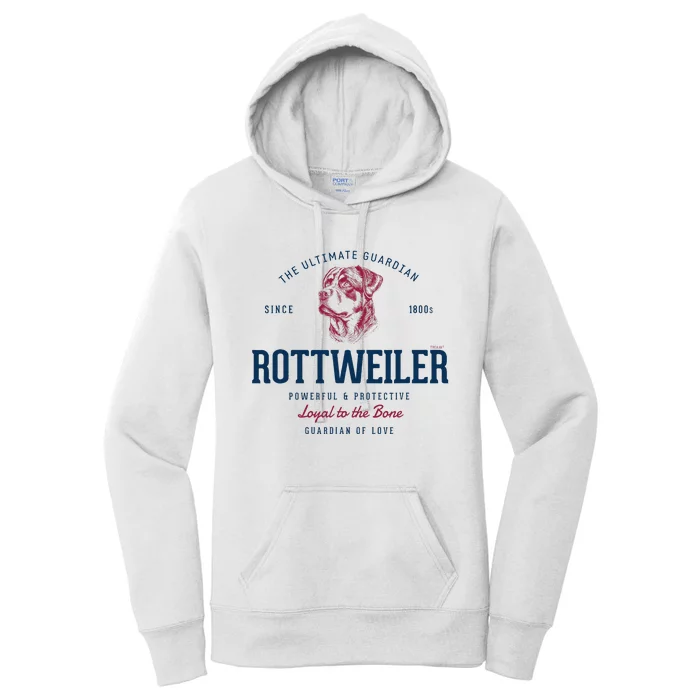 Styled Vintage Rottweiler Women's Pullover Hoodie