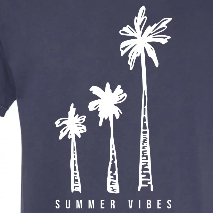 Summer Vibes Retro Palm Tree Garment-Dyed Heavyweight T-Shirt