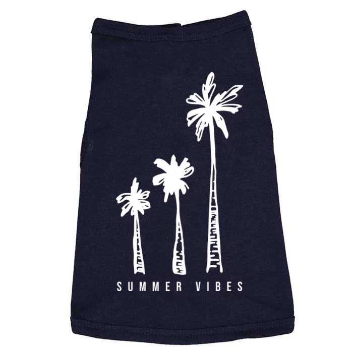 Summer Vibes Retro Palm Tree Doggie Tank