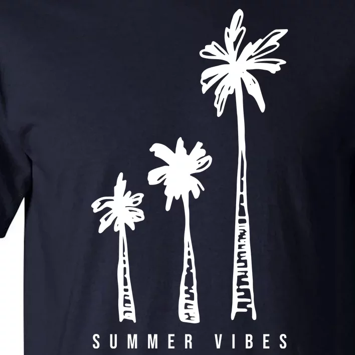 Summer Vibes Retro Palm Tree Tall T-Shirt