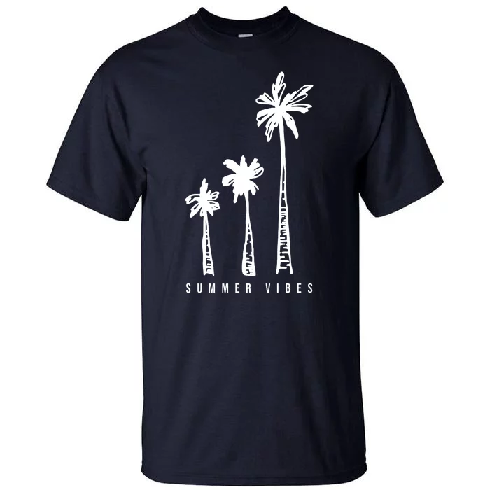 Summer Vibes Retro Palm Tree Tall T-Shirt