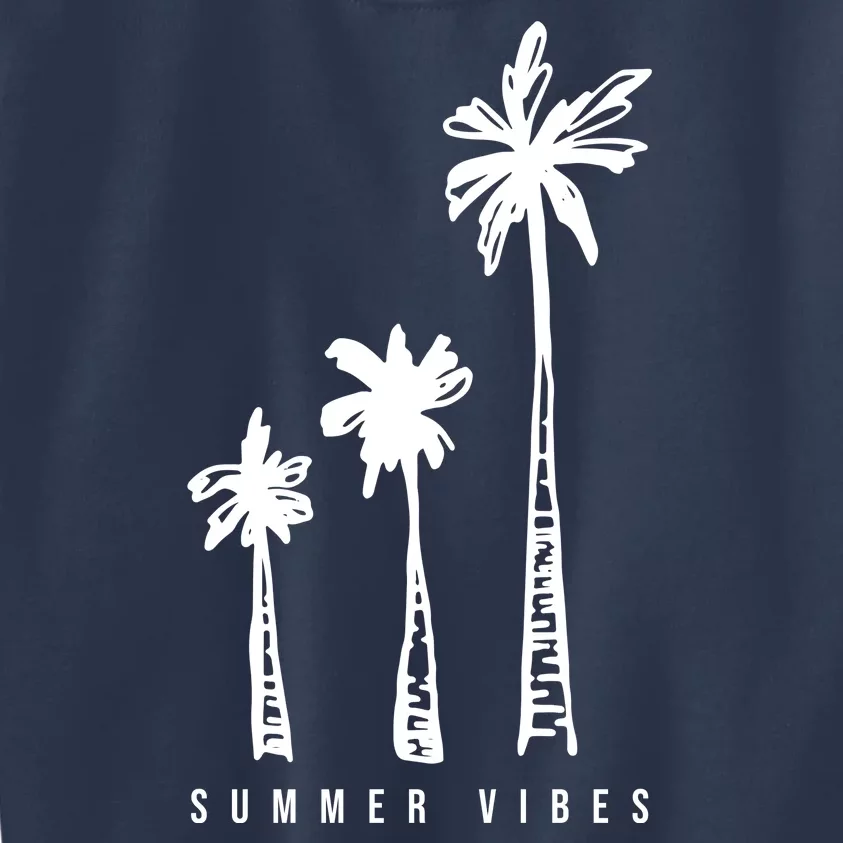 Summer Vibes Retro Palm Tree Kids Sweatshirt