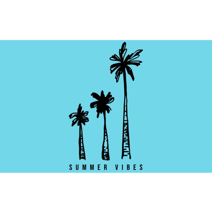 Summer Vibes Retro Palm Tree Bumper Sticker