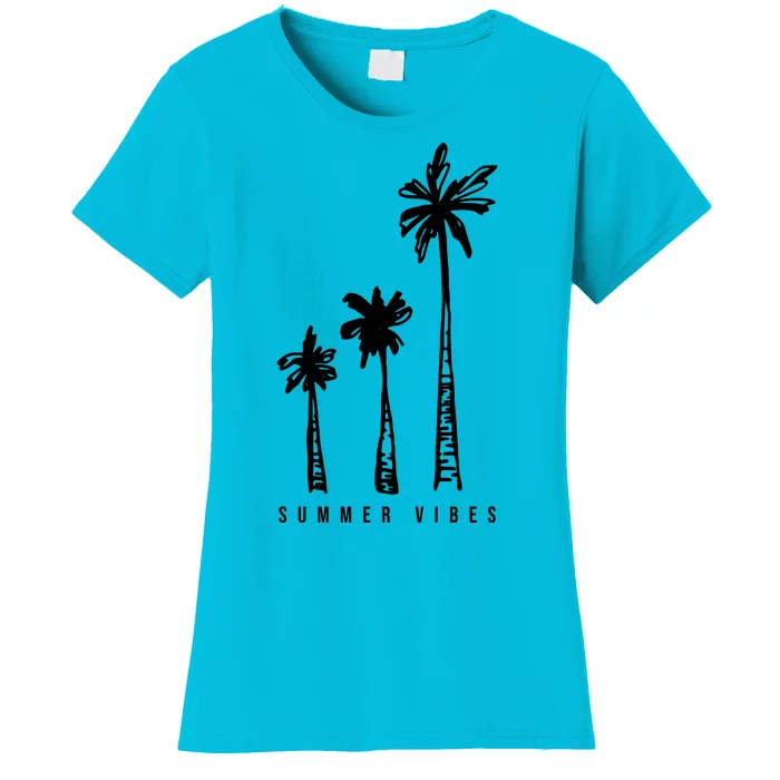 Summer Vibes Retro Palm Tree Women's T-Shirt