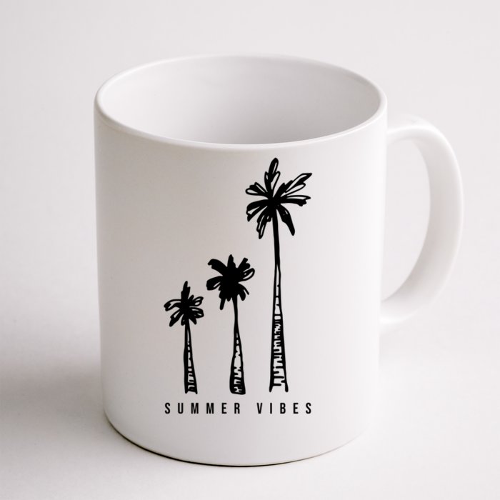 Summer Vibes Retro Palm Tree Front & Back Coffee Mug