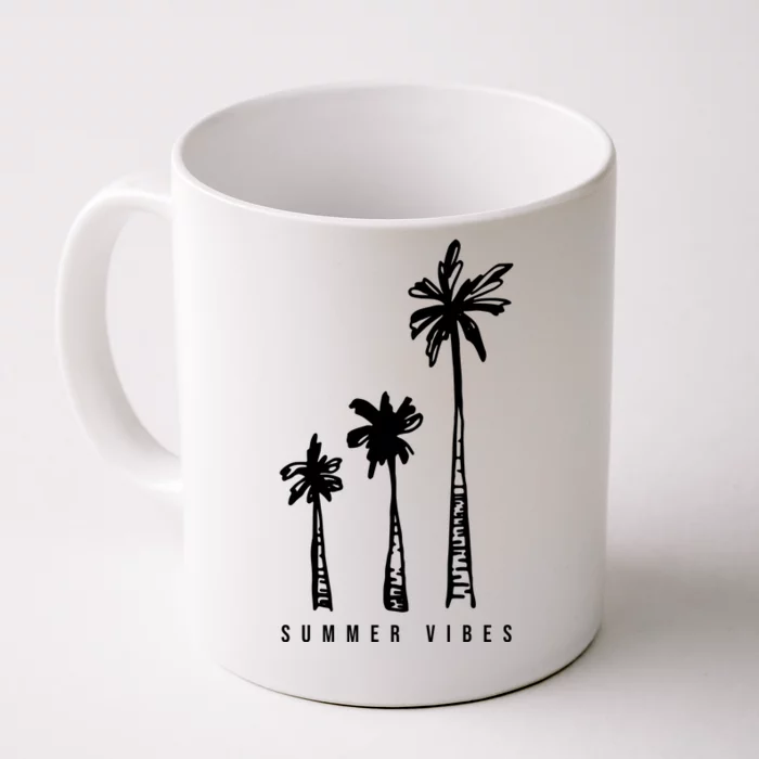 Summer Vibes Retro Palm Tree Front & Back Coffee Mug