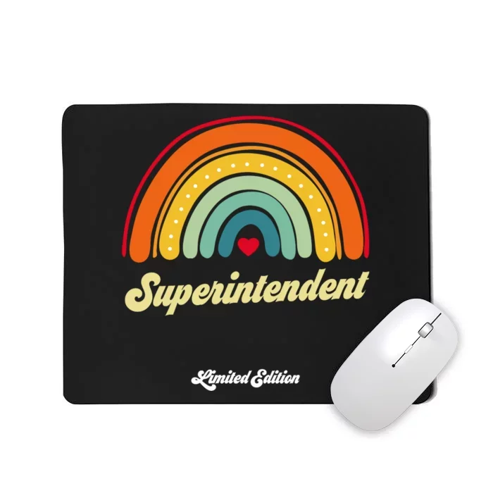 Superintendent Vintage Retro Funny Title Birthday Coworker Mousepad