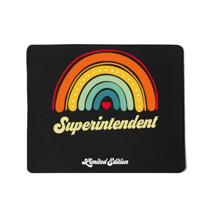 Superintendent Vintage Retro Funny Title Birthday Coworker Mousepad