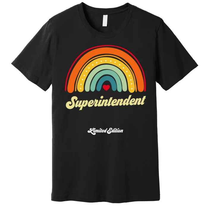 Superintendent Vintage Retro Funny Title Birthday Coworker Premium T-Shirt