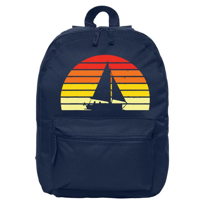 Sailing Vintage Retro Sailboat Boating Boat Sailor Gift 16 in Basic Backpack