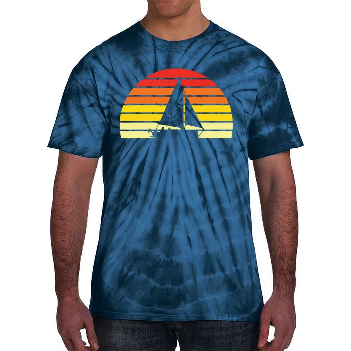 Sailing Vintage Retro Sailboat Boating Boat Sailor Gift Tie-Dye T-Shirt