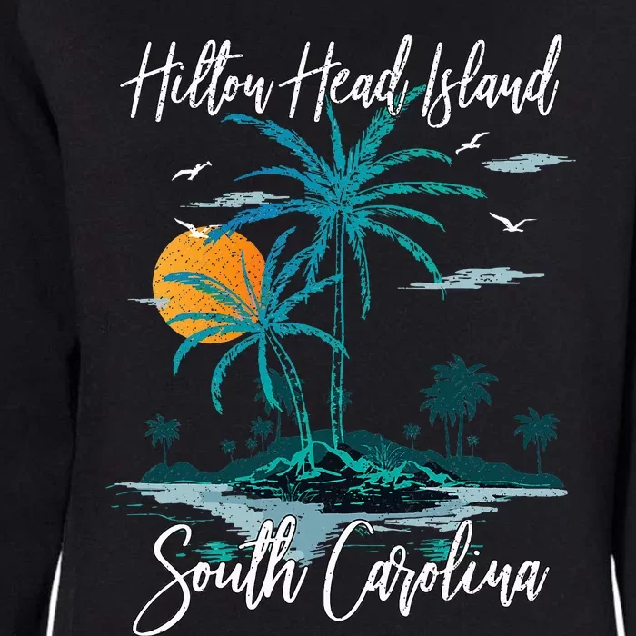 Summer Vacation Retro South Carolina Hilton Head Island Womens California Wash Sweatshirt