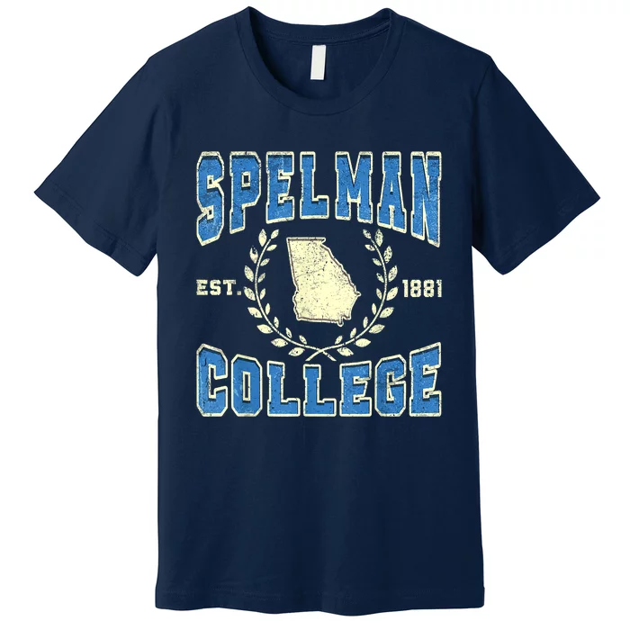 Spelman Vintage Retro College University Athletic Sports Premium T-Shirt