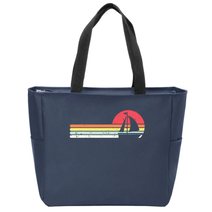 Sailing Vintage Retro Sailboat Boating Boat Sailor Gift Zip Tote Bag