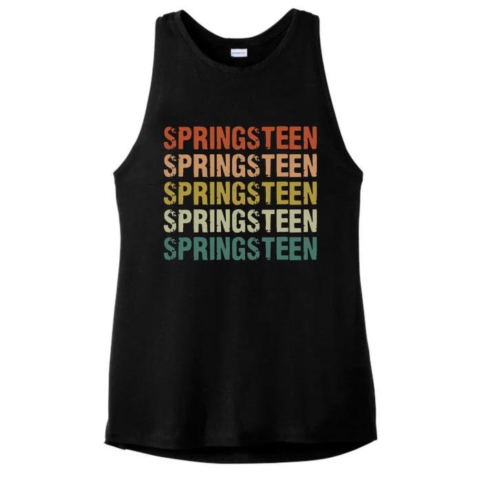 Springsteen Vintage Retro Ladies Tri-Blend Wicking Tank